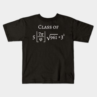 Class Of 2024 Math Geek Funny Pi 8th Grade Graduation Gift T shirt Kids T-Shirt